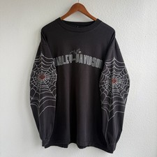 Vintage Grail 2004 Harley Davidson Spiderweb Long Sleeve Cedar Rapids, Iowa (XL) picture