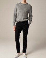 NWT J.Crew Men's 250 Skinny Stretch Chino Pants 36x32 Black Slim Fit Preppy City picture