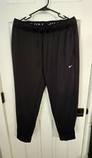 Nike Dri-FIT Men's Black Jogger Pants Size L Tapered Drawstring Knit picture