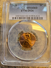 2026 (P) Lincoln Shield Small Cent 1776-2026 Business PCGS MS66RD picture