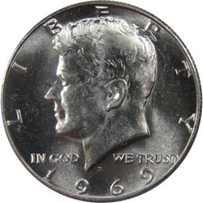 1969 D Kennedy Silver Half Dollar Uncirculated Mint State 50c Coin picture