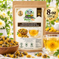 8OZ Golden Silk Royal Chrysanthemum Big Chrysanthemum Dried Flower Tea US SELLER picture