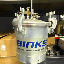 Binks 83C Air Pressure Tank 2.8 gal 80 PSI Silver Paint Stand w/ Lid picture
