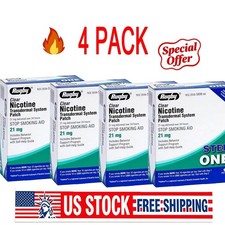 Rugby Clear Nicotine 21mg Transdermal System Patch Step Exp 06/2028-4 PACK picture