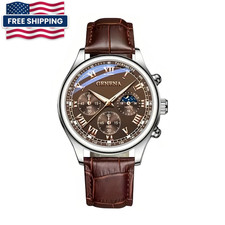 Fashion Men Business Watches Casual Leather Strap Quartz Watch for Men picture