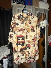 Vintage Jams World Paris Dakar Rally Car Motorcycle Hawaiian Shirt Collector picture