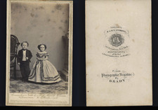Anthony, New York, Commodore Nutt & Minnie Warren Albumen Print 6.5x9.5 picture