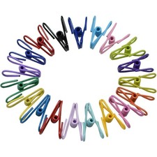 20 Pcs Colorful 2 Inch Metal Clips with PVC Coating Elastic Clothespins for picture