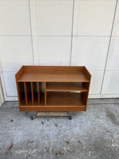 Vintage Danish Mid-Century Teak Compact Media / Vinyl / TV / Stereo Cabinet picture