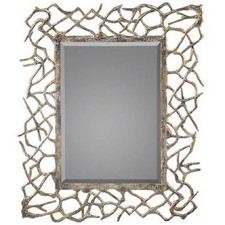Stunning Designer John-Richard Vintage Heavy Metal Branch Mirror picture