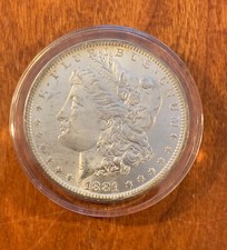 U.S. 1881-O MORGAN SILVER DOLLAR COIN BRILLIANT UNCIRCULATED, SUPERB picture