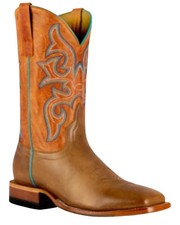 Horse Power Men's Sugared Western Performance Boot - Broad Square Toe Tan picture