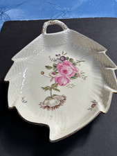 Vintage Royal Copenhagen Denmark Roses Thistle Purple Floral Leaf 9