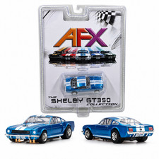 AFX 22149 1966 Shelby GT350R Ford Mustang Blue White Stripe HO Scale Slot Car picture