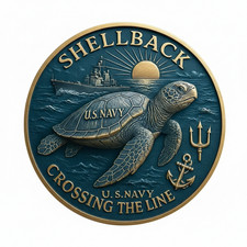 Shellback Turtle Crossing The Line Military Veteran Gift USN 4