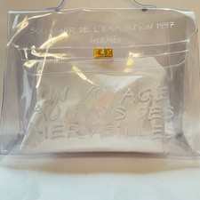 [Used] HERMES Vinyl Kelly Clear Bag Souvenir de l'Exposition 1997 Unused Vintage picture