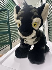 Vintage 2003 Neopets Shadow Kougra Plush Black Gray Stuffed Animal picture