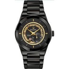 Bulova 98A291 Men's Modern Millennia Black with Gold Tone Accents Dial picture