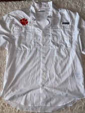 Men’s Medium White Columbia PFG Clemson picture
