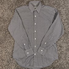 Craig Taylor Vintage Small Houndstooth Button Down Shirt Egyptian Cotton Mens picture