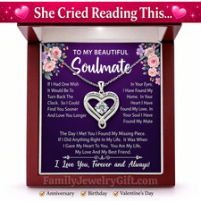To My Soulmate Wife Necklace Gift For Her Love You Always Heart Necklace Gift 🎁 picture