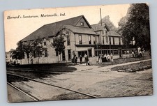 1910 Barnard's Sanitarium Martinsville Indiana Vintage Postcard picture