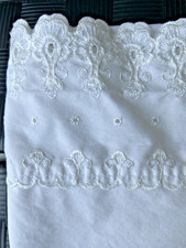 VTG Martex Danielle's Lace Twin Flat Sheet White Eyelet Shabby Chic picture