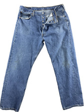 Vintage Levi's 501 Button Fly Blue Jeans Mens 38x30 Distressed Denim 90's picture