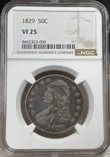 1829 Capped Bust Half Dollar NGC VF25 - Freshly Graded picture