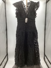 59. Lost + Wander Madonna Blossom Organza Midi Dress Size Medium New & Imperfect picture