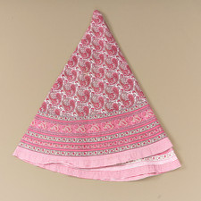 Williams Sonoma Tablecloth Round Paisley Pink Cotton Stripes Floral 70