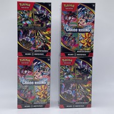 Pokemon TCG Mega Evolution Pitch Black & Chaos Rising Booster Bundle Lot Of 4 picture