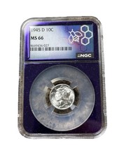 Mercury Dime 1945 d Ms66 NGC Trader Bea picture