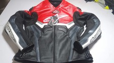 Alpinestars Faster Mens Motorbike Cowhide Leather Racing Motorbike Jacket picture