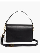 Madewell flap convertible crossbody purse black leather picture