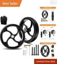 2 PCS 7-Inch Anti-Slip Wheelchair Replacement Wheels - Perfect for All Surfaces picture