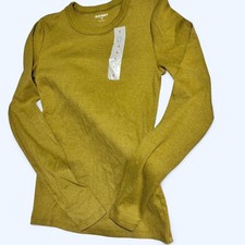 Old-navy Women's Green and Yellow Shirt picture
