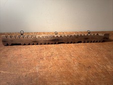 Antique Primitive Scandinavian Wood Spoon Rack 17-1/2” L Rustic Farmhouse picture