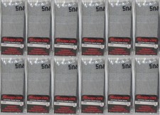 12 PAIRS Men's GRAY Snap-On Crew Socks LARGE ~  ~ MADE IN USA *NEW* picture