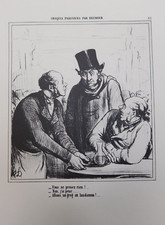 VTG French From Lithograph Print Book 9x12 H. Daumier Arn't You Taking Anything picture