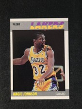 1987-88 Fleer - Magic Johnson #56 Lakers Mint Set Break Fast  Look picture