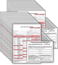 25-Pack, Annual Vehicle Inspection Report Form & 25-pack, Black picture
