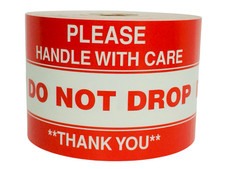 Shipping Labels- 3x5 Please Do Not Drop 500 labels each, 1-12 Rolls picture