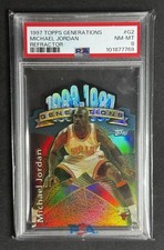 1997-98 Topps Generations Refractor Michael Jordan #G2 PSA 8 Bulls LOW POP picture
