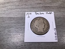 1914 S Barber Silver Half-Dollar 90% Silver Coin from San Francisco 12122216rk picture