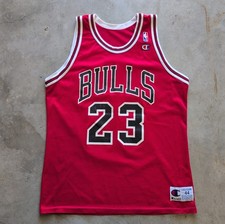 Vintage Champion Michael Jordan #23 Chicago Bulls NBA Jersey Size 44 picture