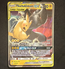 The Pokémon Company Pikachu & Zekrom GX 33/181 SM Team Up 2019 Holo EN 240 HP picture