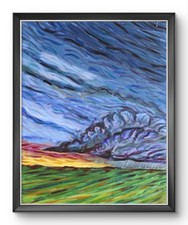 ShawNshawN Original Cloud Painting on Canvas 16x20 Impressionist Art picture