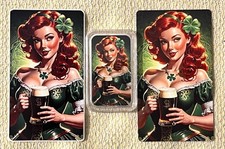 Feeling Lucky Irish Lass Black Hand Bullion BHB One Ounce .999 Fine Silver Bar picture