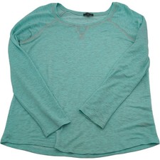 The Limited Womens Aqua Heather Raglan Long Sleeve Top Crew Neck Size M picture